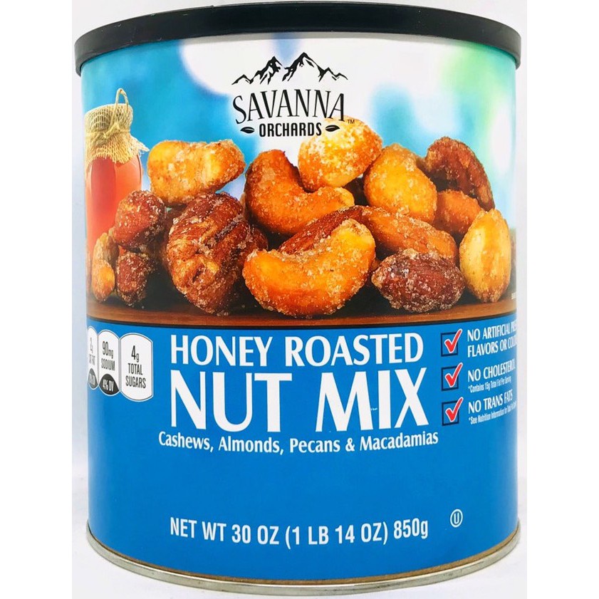 [DATE MỚI] Hạt Hỗn Hợp Rang Mật Ong Savanna Gourmet Honey Roasted Nut Mix 850g (Chuẩn USA)