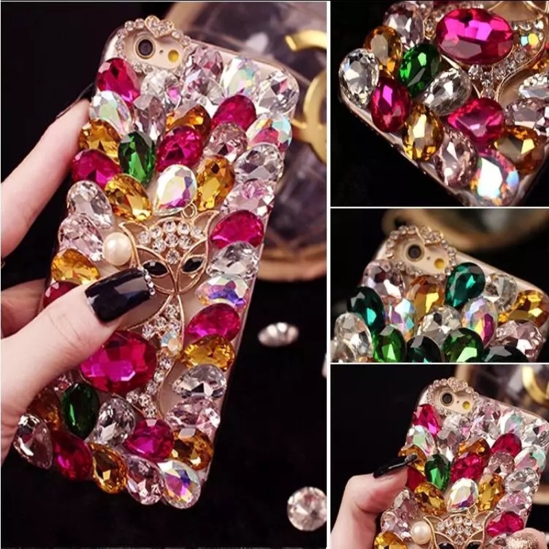 Ốp Kim Cương Giả Bling Sang Trọng Cho Iphone 17 Pro Max 12 13 Pro Max Vỏ IP 14 15 16 Pro Max Vỏ Kim 