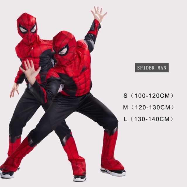 Siêu Giảm Giá [ Quà Noel ] Đồ hoá trang bộ quần áo trẻ em liền thân Người Nhện độn bông Spiderman  [ SẢN PHẨM HOT ]