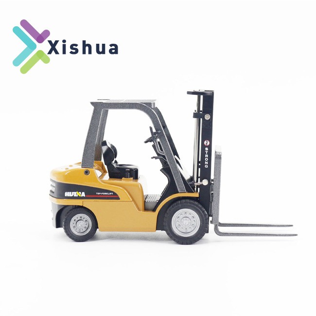 RU HuiNa 1717 1:50 Alloy Forklift Static Model control excavator toy controller forklift toys Mini Car