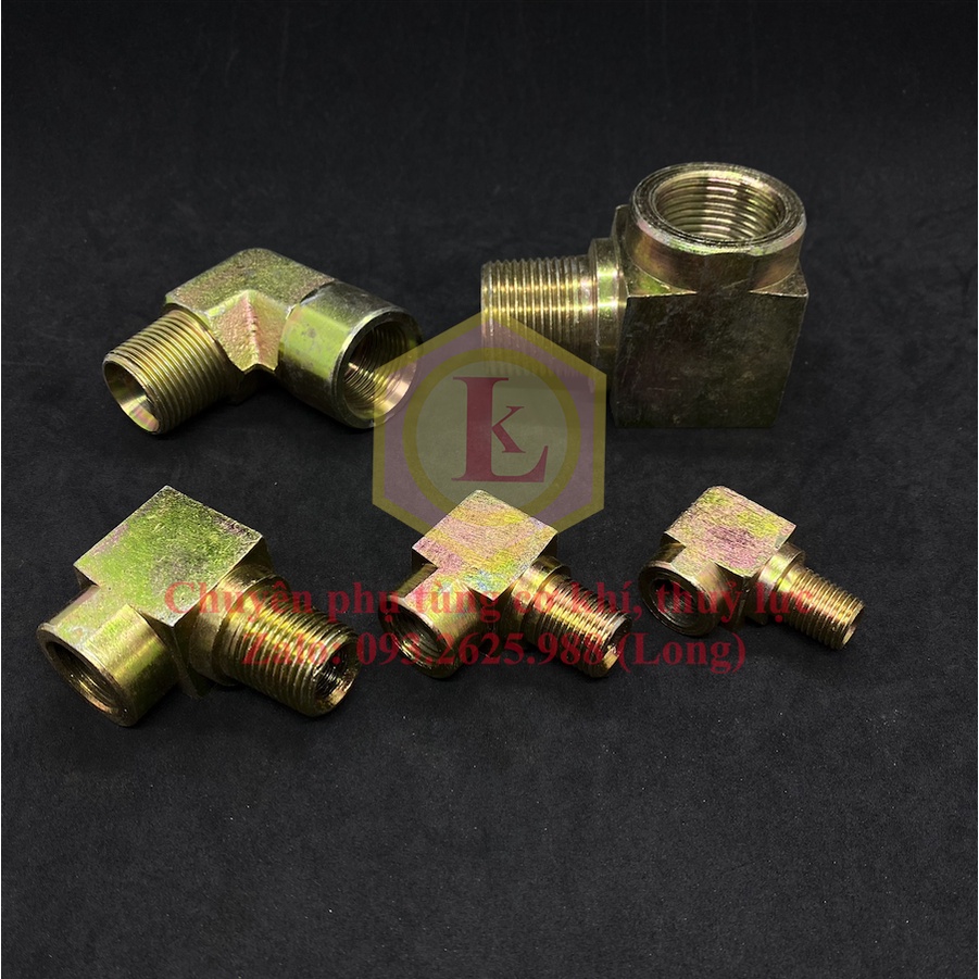 - Đầu co nối ren trong, ren ngoài thuỷ lực - 13mm đến 34mm  - sắt xi 7 màu