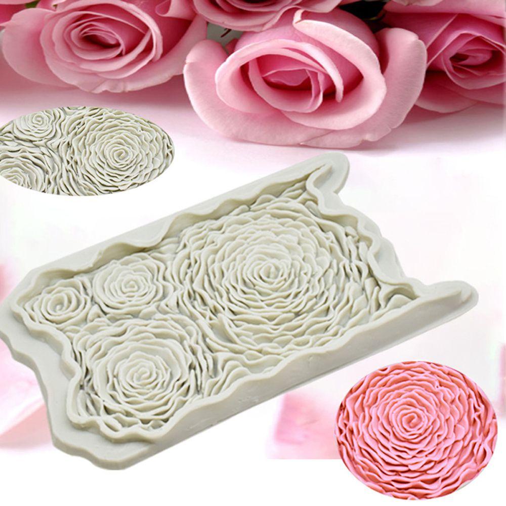 Khuôn Silicone Tạo Hình Hoa Hồng Trang Trí Bánh