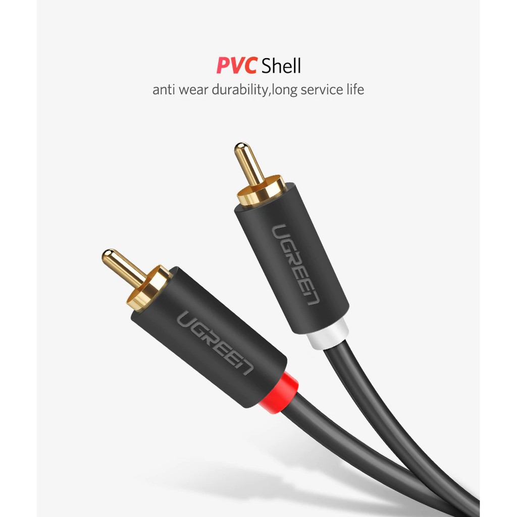 Cáp AV RCA 2 Đầu Hoa Sen 1M Ugreen CHÍNH HÃNG