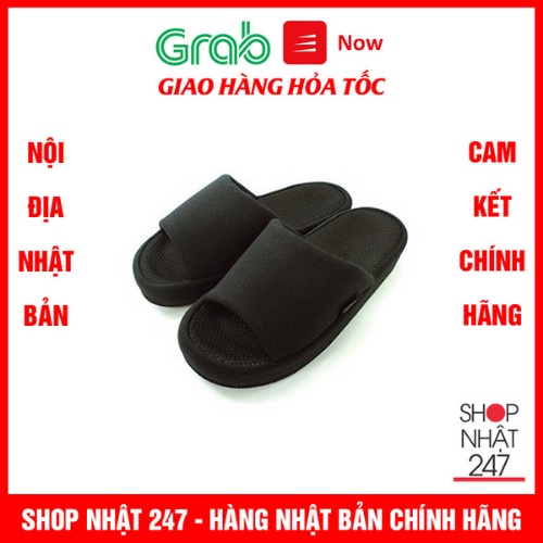 Dép xốp bông đi trong nhà Okumura màu đen size M - Nội địa Nhật Bản