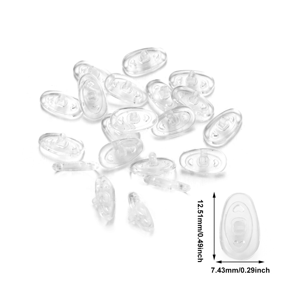 Set 10 cặp đệm mũi silicon mềm 13mm có ốc vít chống trượt dùng cho mắt kính