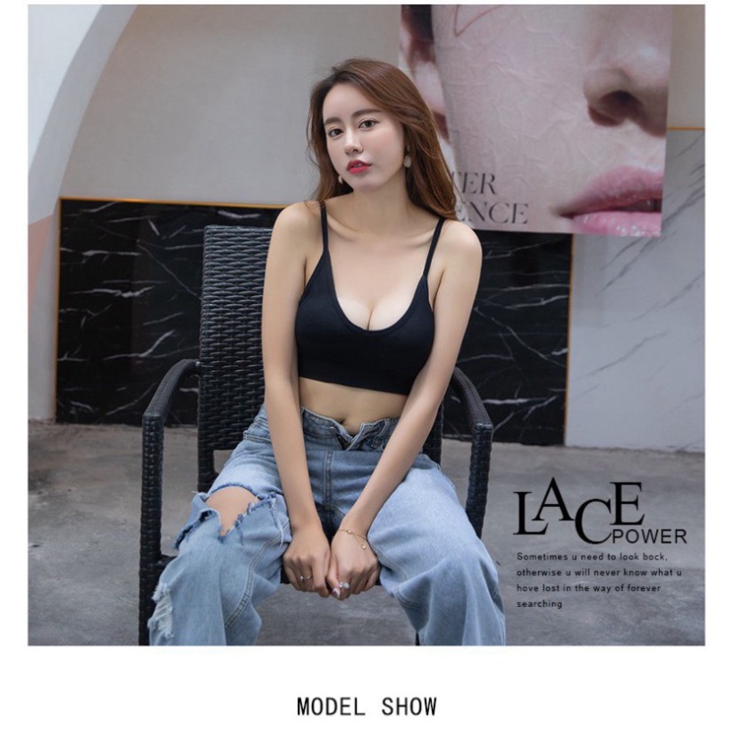 Áo Bra nữ - Áo lót nữ chữ U hở lưng 2 dây không gọng nâng ngực gợi cảm co giãn mẫu BIGU
