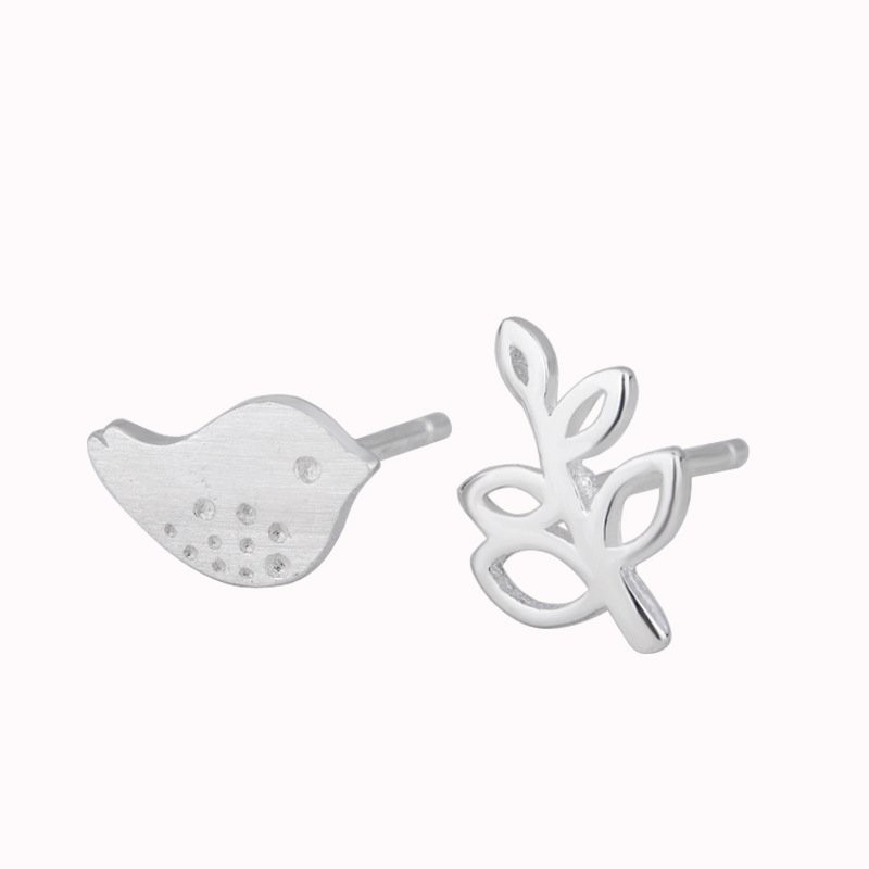 Khuyên tai CHIM VÀ LÁ bông tai nữ thời trang xinh xắn phong cách Hàn Quốc