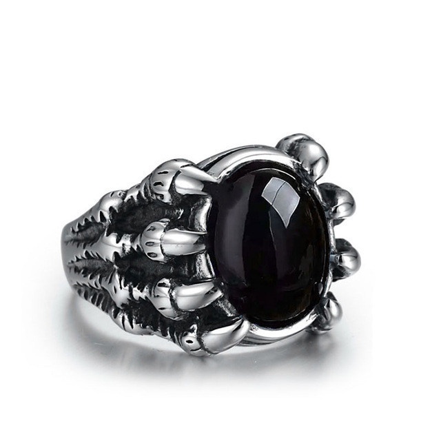 Nhẫn nam móng vuốt rồng ôm ngọc Dragon Claw cực chất