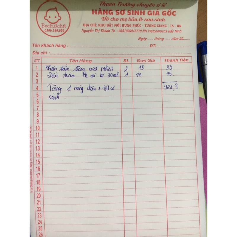 Combo đi sinh đầy đủ cho Mẹ&amp;Bé