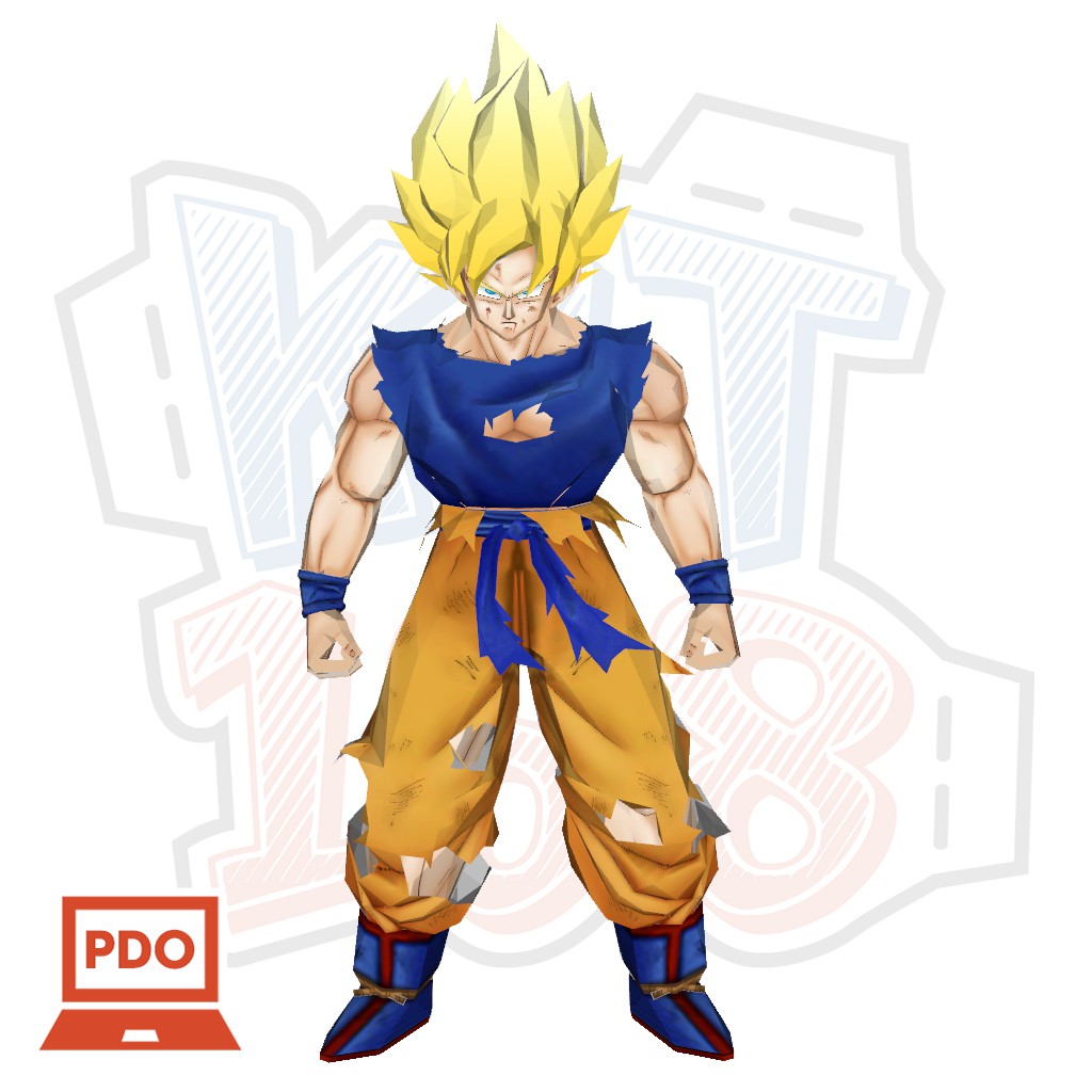 Mô hình giấy Anime Goku SSJ HD – Dragon Ball