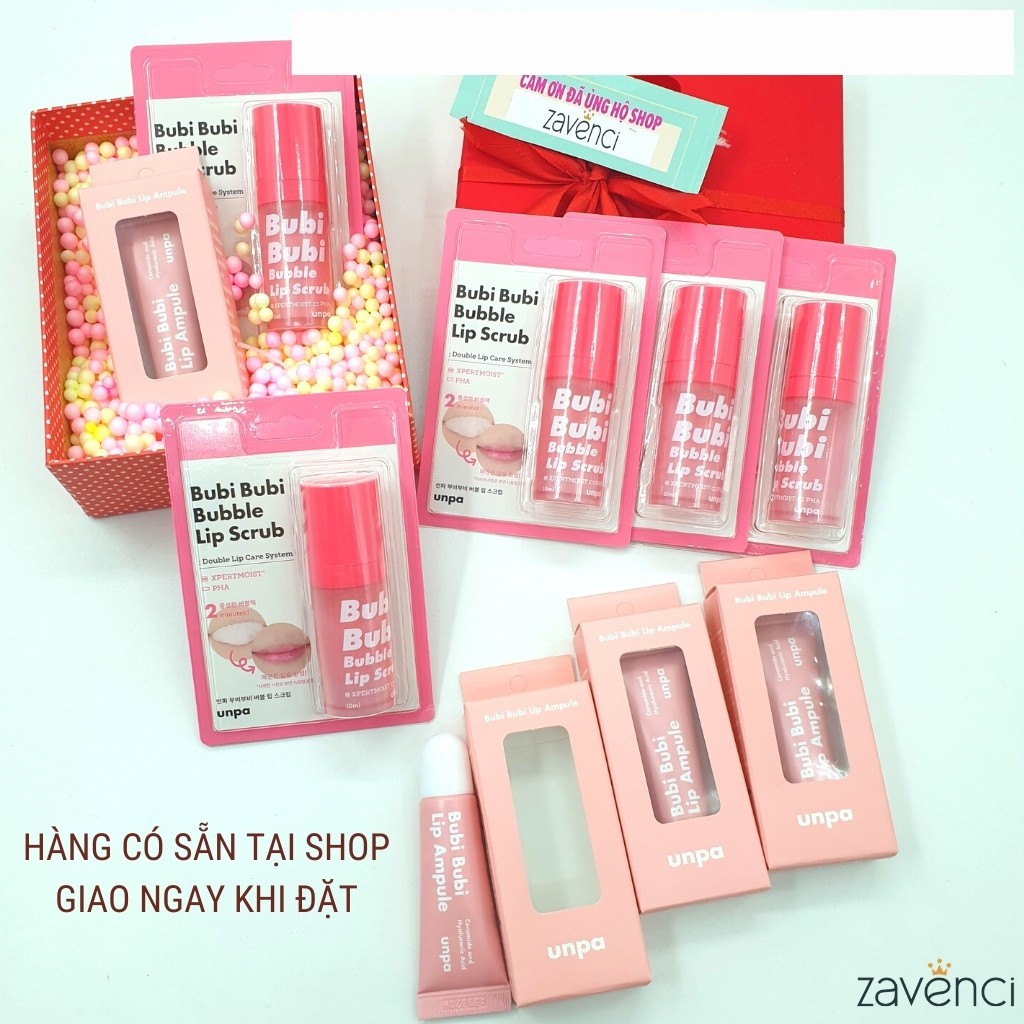 Tẩy tế bào chết môi UNPA Bubi Bubi Lip Gel tẩy da chết môi Hàn Quốc 12ml - ZAVENCI Official