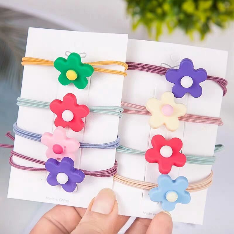Dây Buộc Tóc Đính Hoa Xinh Xắn Cho Nữ