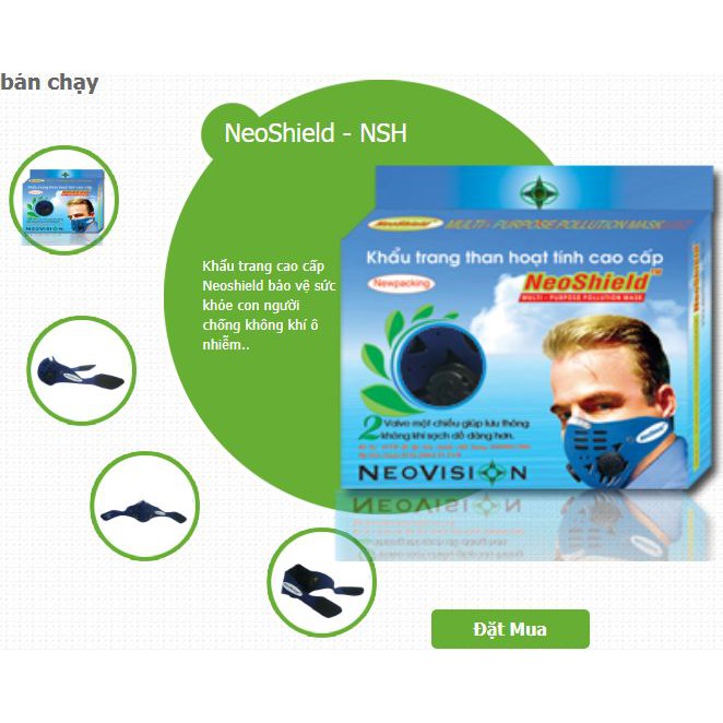 [Chính Hãng Neomask VN] Khẩu Trang Than Hoạt Tính Cao Cấp NEOSHIELD Chống Ô Nhiễm - Có Van 1 Chiều - Lớp Lọc Tháo Rời | BigBuy360 - bigbuy360.vn
