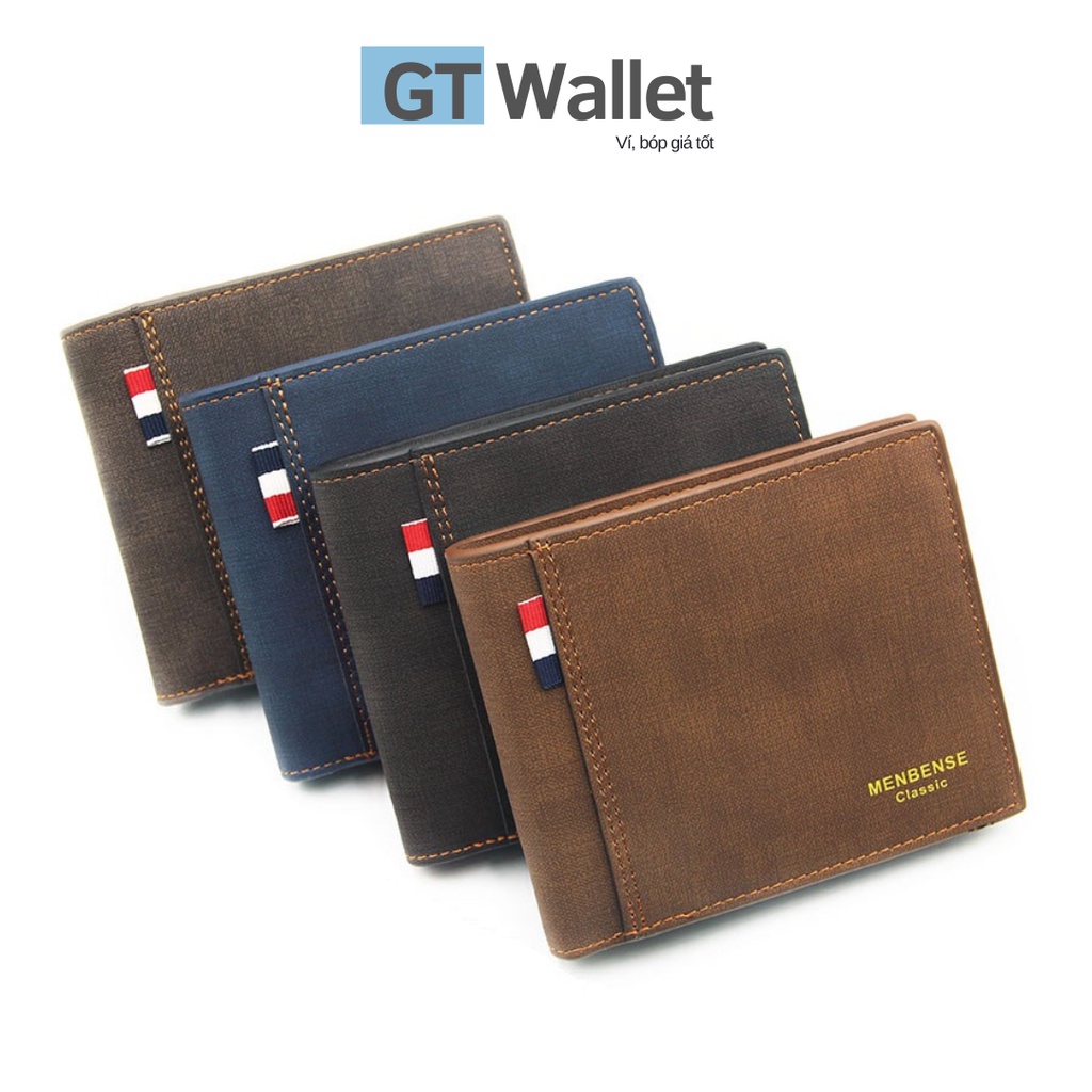 Ví da nam GT Wallet phong cách đơn giản, bóp tiền ngang V004 ®️