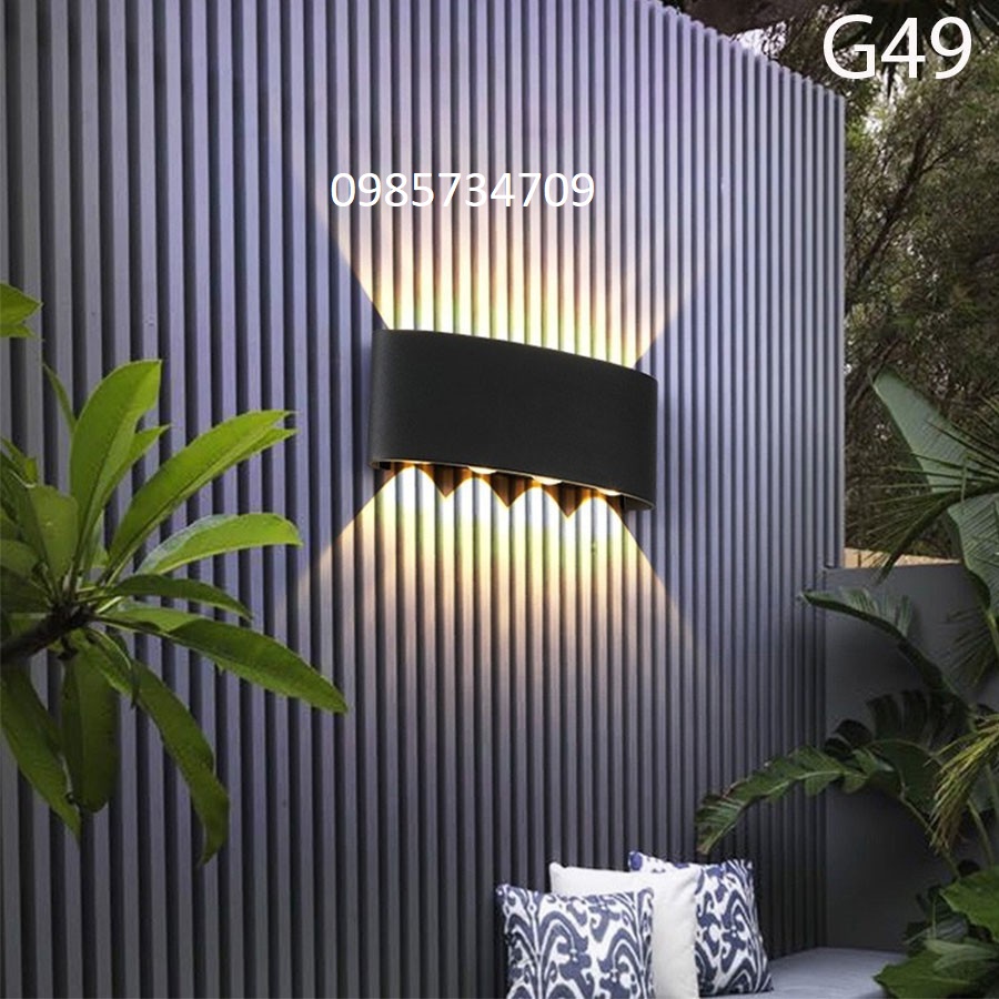 Đèn tường trang trí cầu thang 2 đầu 8w chống nước G49- Bảo hành 12 tháng.