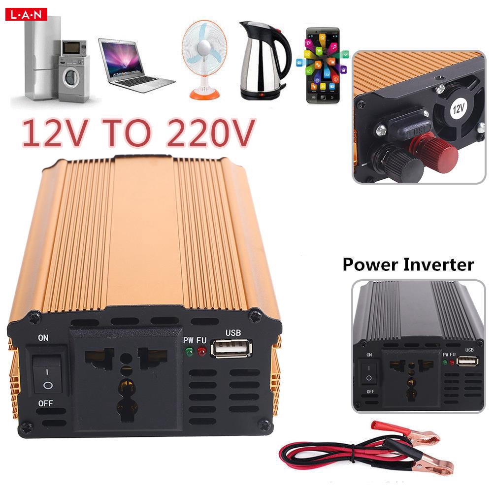 Bộ chuyển đổi nguồn điện 3000W DC12V Sang AC220V cho xe hơi
