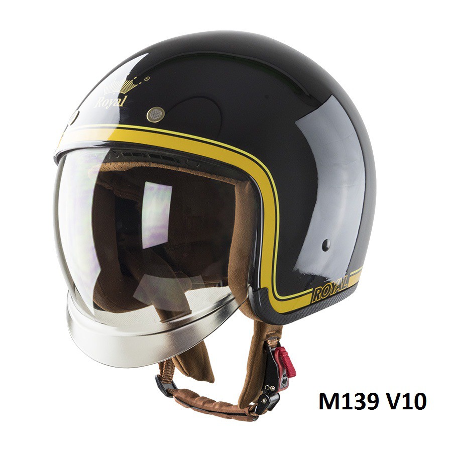 Mũ bảo hiểm cả đầu kính âm Royal M139