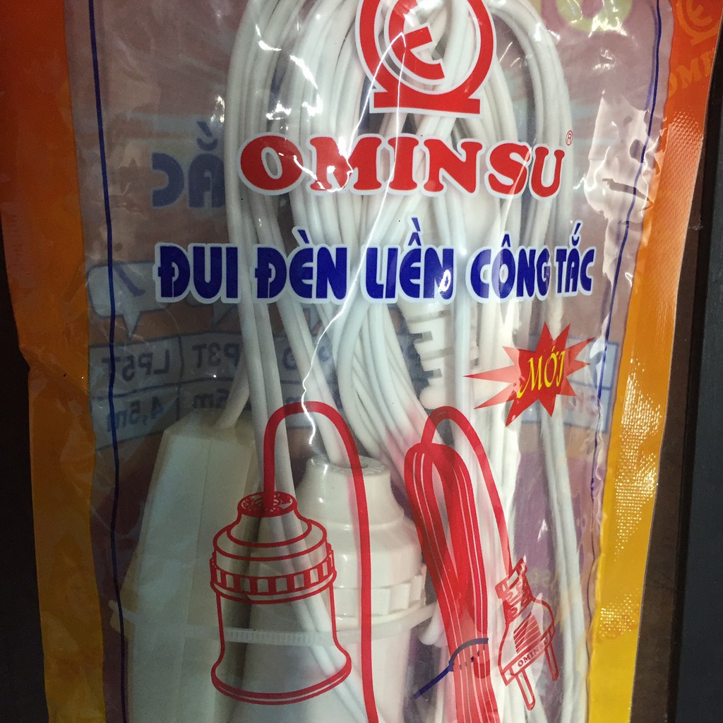 Đui đèn liền dây có công tắc OMINSU 2,5 mét - Hàng Việt Nam chất lượng cao