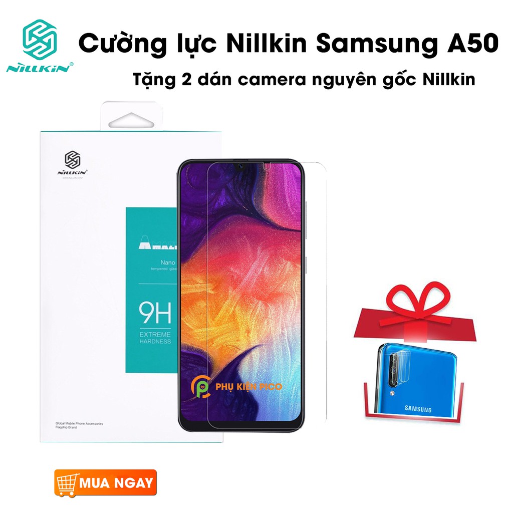 Kính cường lực Samsung Galaxy A50 chính hãng GOR Nillkin Amazing H - Cường lực Samsung A50 Nillkin Amazing H trong suốt