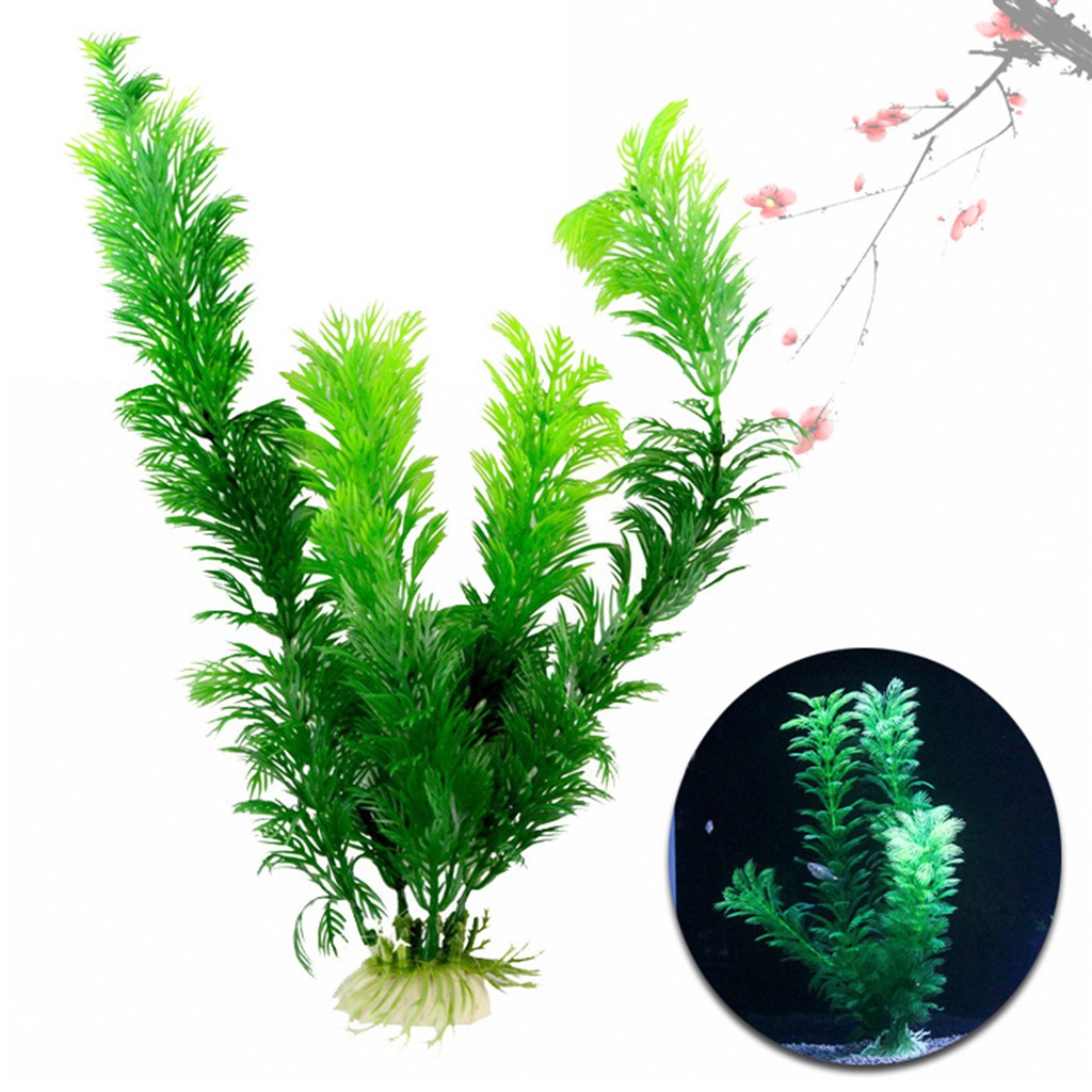 Cây giả trang trí bể cá bằng nhựa sống động như thật