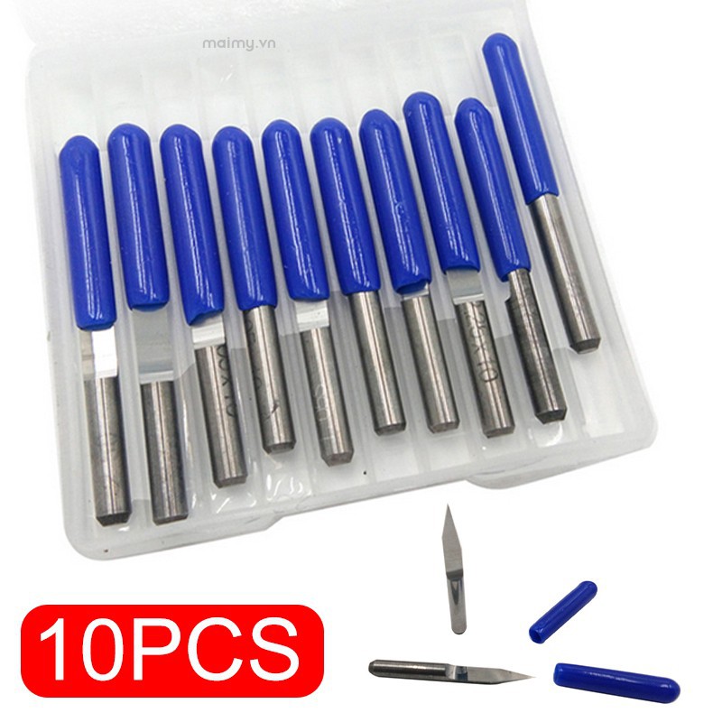 Set 10 Mũi Khoan CNC CNC 30 Kích Thước 3.175mm Chuyên Dụng° Hình Chữ V 0,1Mm