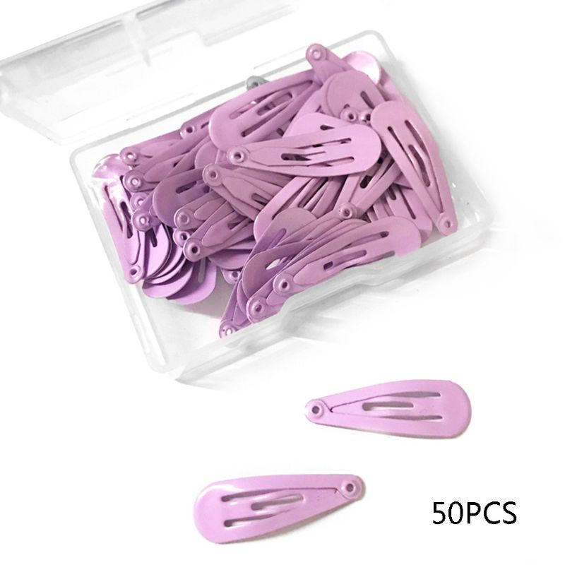 Set 50 Kẹp Tóc Mini 3cm Bằng Hợp Kim Hình Giọt Nước Phong Cách Hàn Quốc Cho Nữ