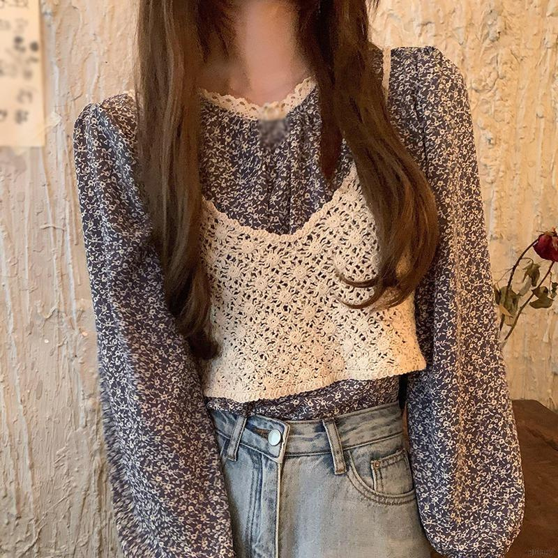 Áo Croptop Hai Dây Màu Sắc Đơn Giản Phong Cách Hàn Quốc