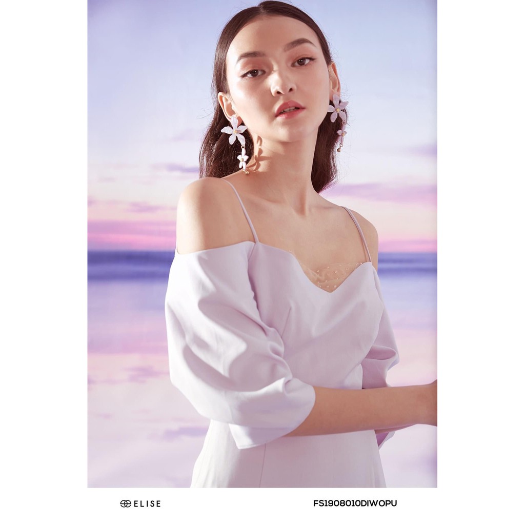 Đầm tím 2D Elise