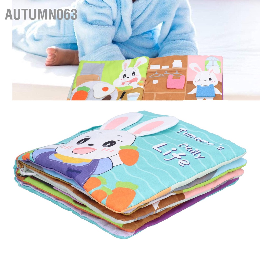 Autumn063 Sách cho bé mềm vải trẻ sơ sinh Truyện tương tác phát triển giáo dục Đồ chơi