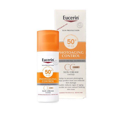 EUCERIN SUN FACE-TINTED CC CREAM SPF50+ ( FAIR ) 50ML - KEM TRANG ĐIỂM CHỐNG NẮNG