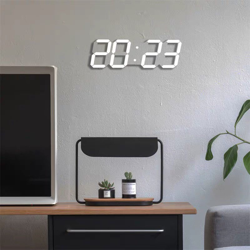 Đồng hồ LED 3D treo tường, để bàn thông minh - Trang trí decor vintage căn phòng smart clock