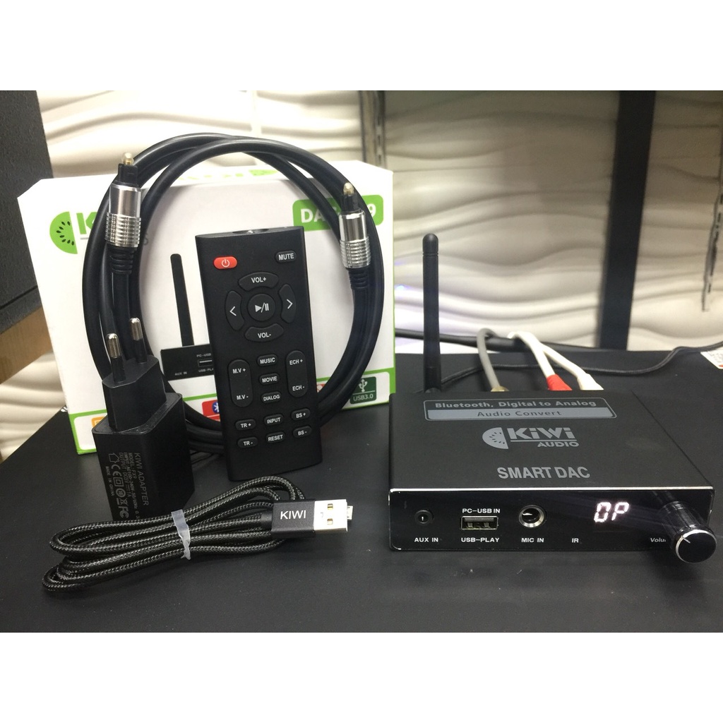 DAC Kiwi FX9 - Bộ chuyển đổi tín hiệu âm thanh số, tích hợp cổng micro, Chuyển quang cao cấp