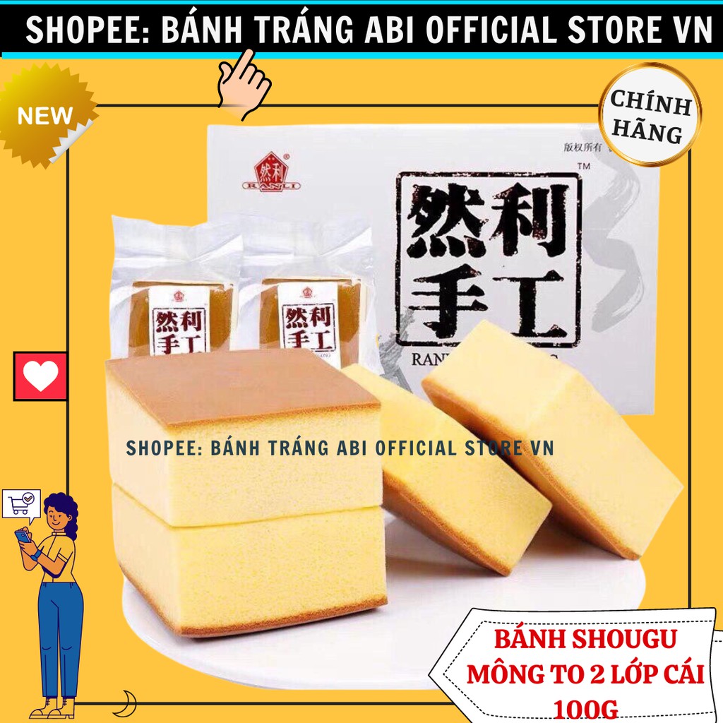 [DATE MỚI T3/2022] BÁNH BÔNG LAN SHOUGONG MÔNG TO 2 LỚP ĐÀI LOAN 100g