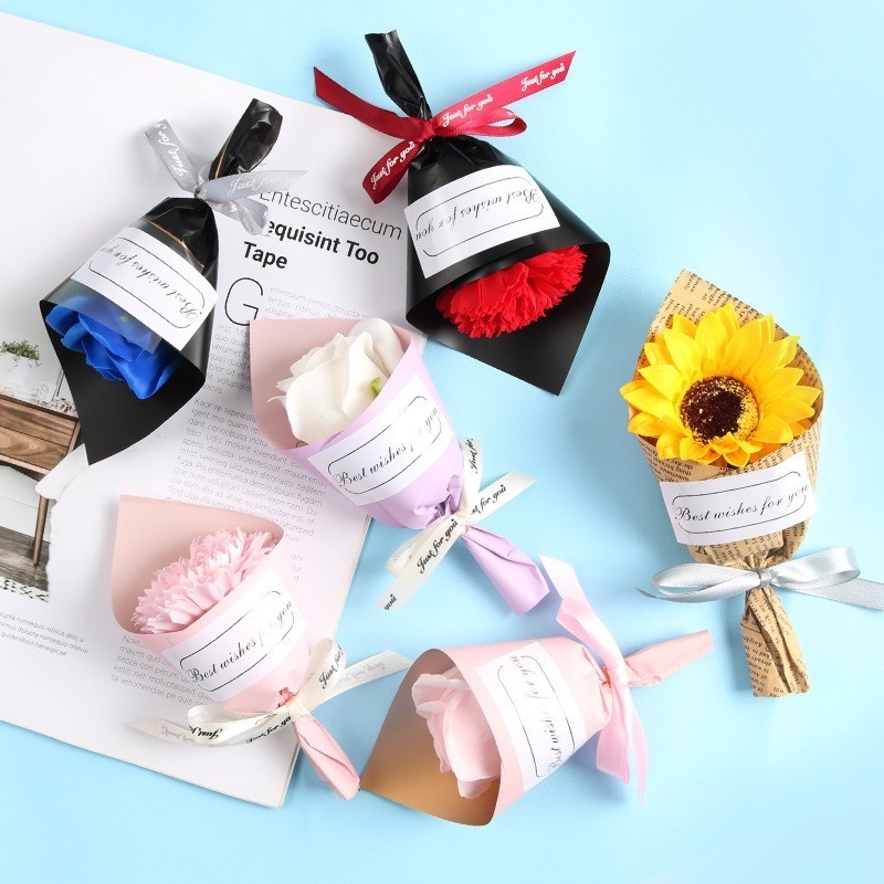 1 Bó Hoa Hồng Sáp Handmade Làm Quà Tặng Ngày Lễ Tình Nhân