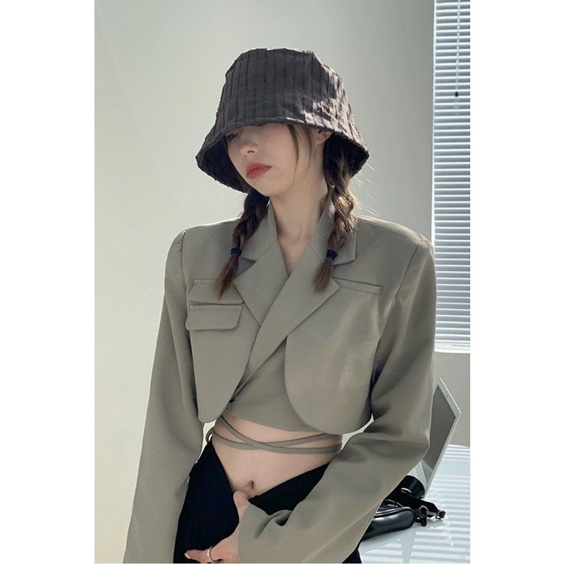 Áo croptop dáng vest có dây buộc eo sexy 💚 [Lướt ảnh cuối để xem ảnh thật 🥰]