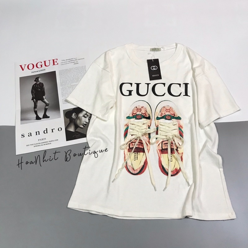 Áo Thun hình đôi giày  ÁO PHÔNG CHẤT TUYẾT NHUNG LOẠI 1