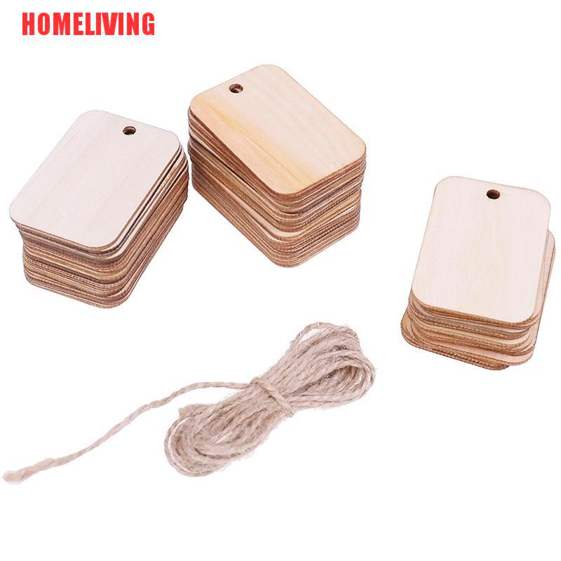 Set 50 Thẻ Gỗ Khắc Chữ Dùng Trang Trí DIY