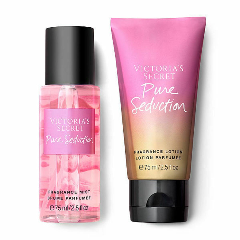 Bộ giftset Victoria's Secret 75ml mist &amp; 75ml lotion - Pure Seduction (Mỹ)