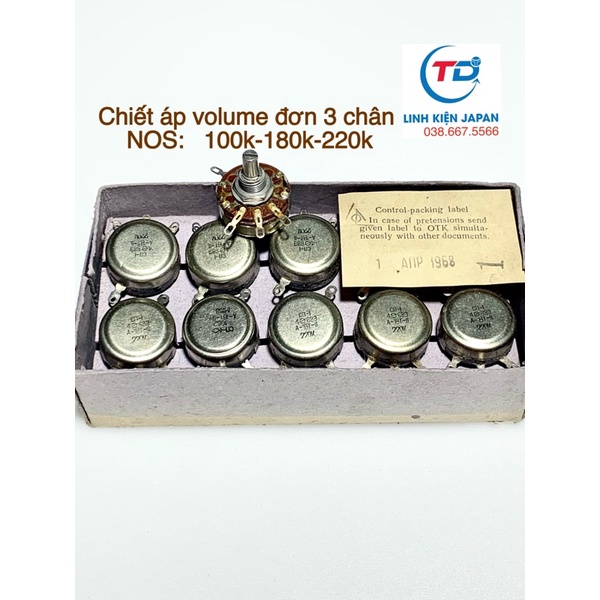 Chiết áp volume loại 100k-180k-220k hàng” Nos”tồn kho của tiệp và Mỹ. được  làm từ vật liệu có chất lượng cao