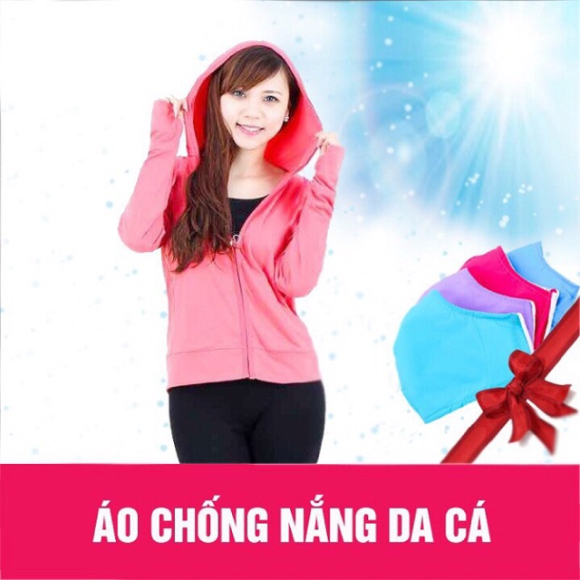 Áo Chống Nắng Cotton, Áo Chống Nắng Nữ Da Cá Trơn Màu Vải Cotton | BigBuy360 - bigbuy360.vn