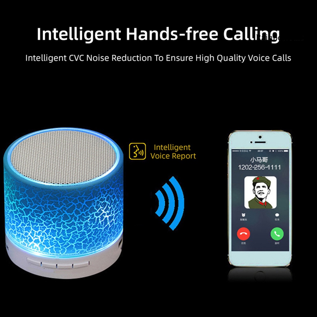Loa Bluetooth A9 Âm Thanh Siêu Trầm Có Đèn LED Và Hỗ Trợ Khe Cắm Thẻ Nhớ TF