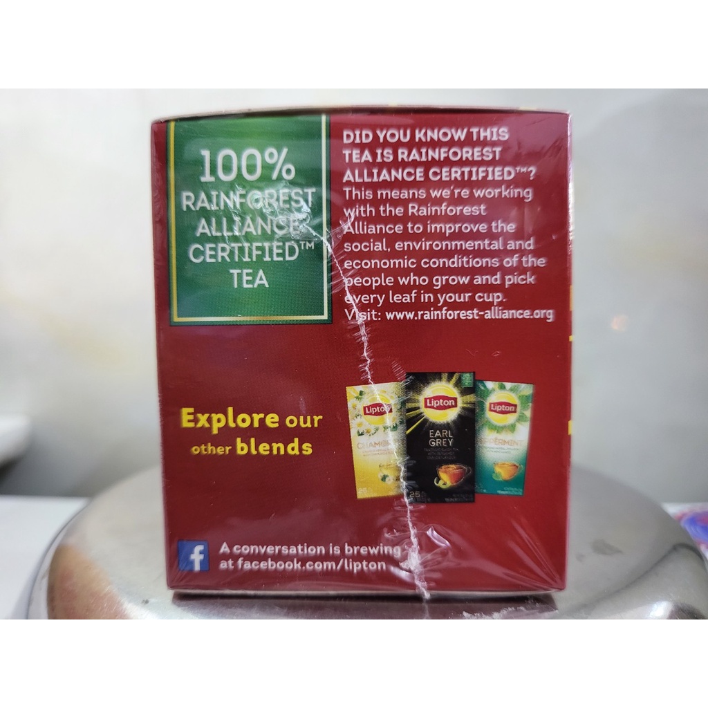 [Hộp ĐỎ 60g – ENGLISH BREAKFAST] TRÀ ĐEN TÚI LỌC [Indonesia] LIPTON Rich Black Tea Bags (halal)
