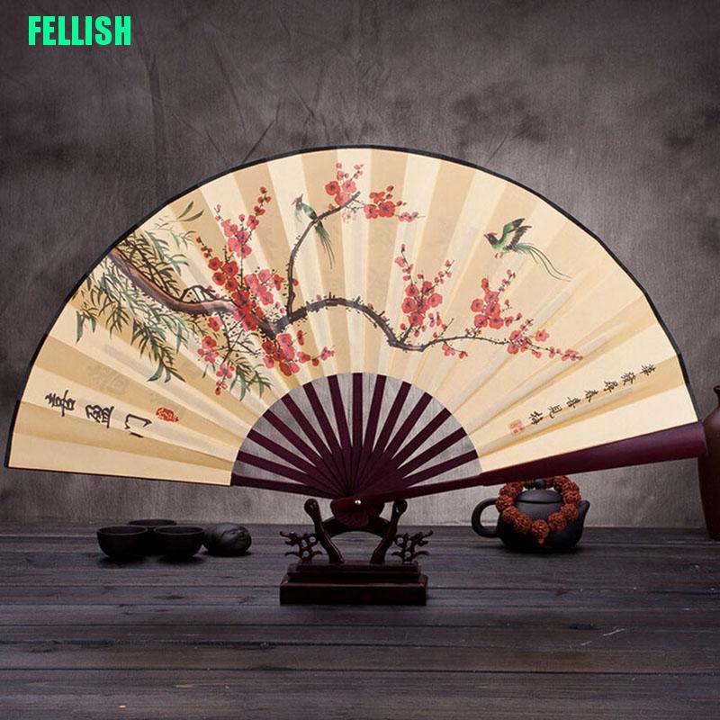 Quạt vải polyester in họa tiết phong cách Trung Hoa