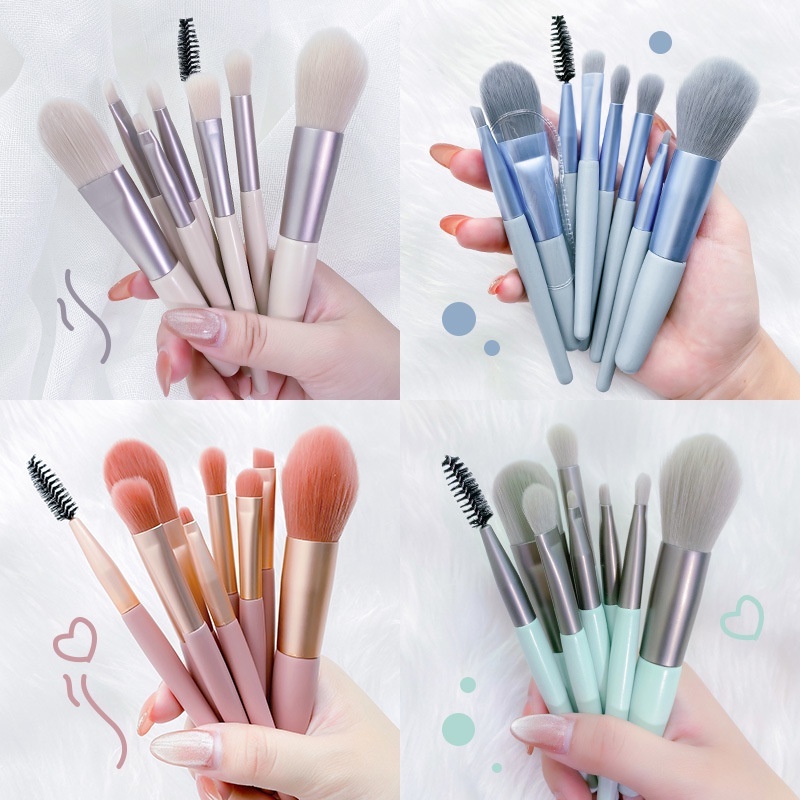 Set Cọ 8 Cây Trang Điểm Đựng Trong Bao Da(Hàng Mới Về)