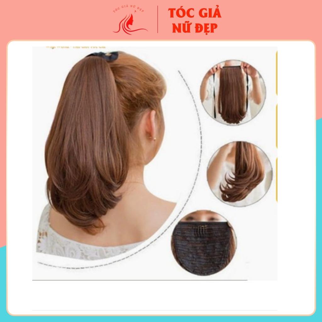 Tóc giả nữ đẹp 🎁 FREESHIP 🎁 Tóc giả cột cúp ngắn- kèm ảnh thật