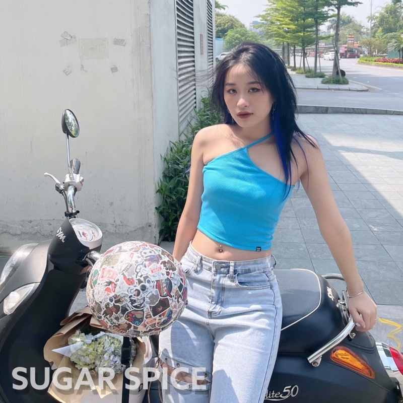 Áo Dây Croptop, Áo Croptop Dây Thun Gân SUGAR SPICE - Loli Top