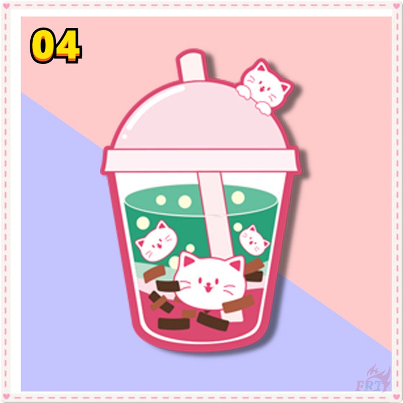 ✪ Ghim Cài Áo Acrylic Hình Trà Sữa Động Vật Ngọc Trai Dễ Thương ✪ 1 Huy Hiệu Cài Áo Acrylic Hình Mèo/Gấu/Thỏ Dễ Thương