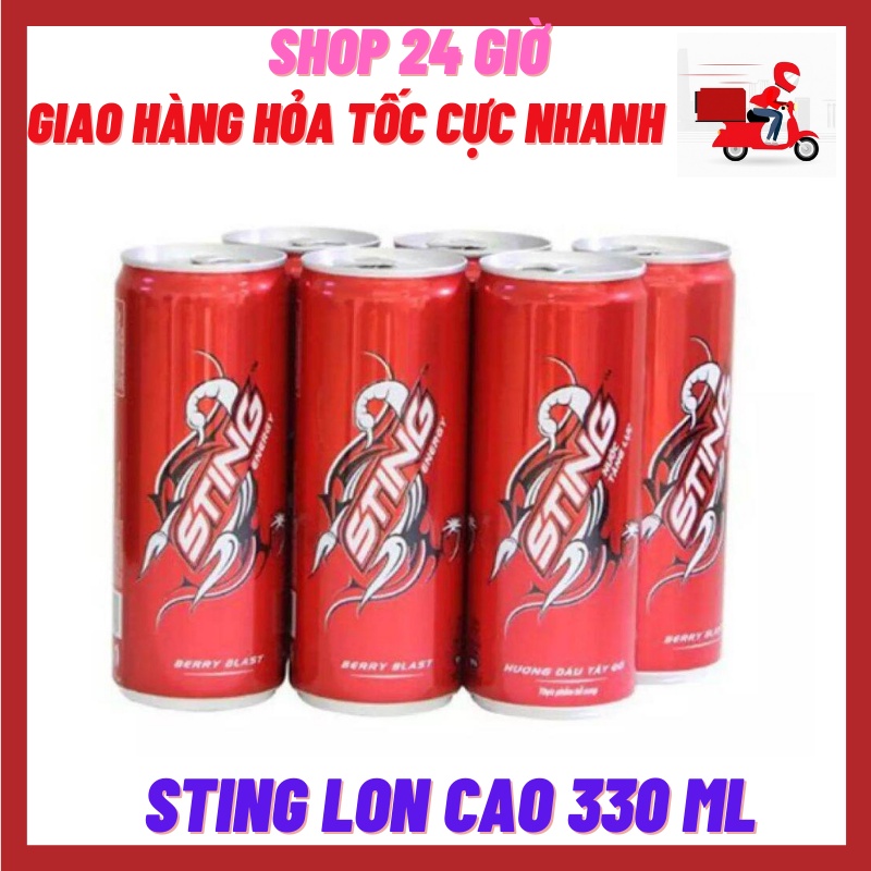 Sting Dâu 1 Lốc 6 Lon - Shop 24 Giờ