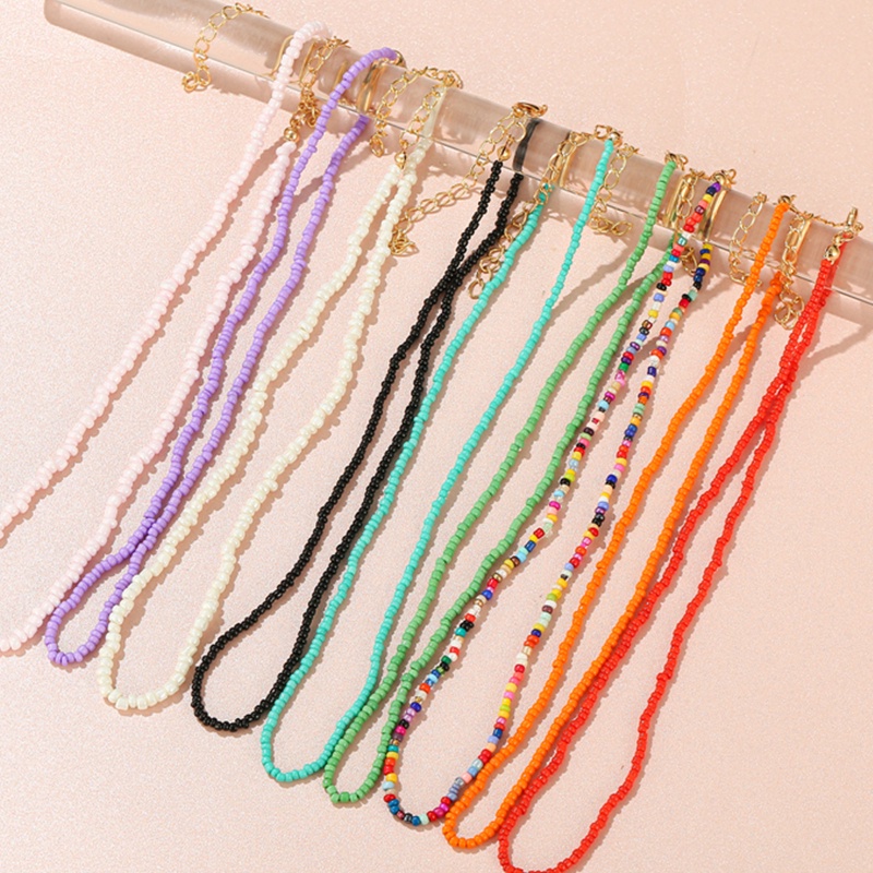 Vòng Cổ Chuỗi Hạt Nhiều Màu Sắc Phong Cách Bohemian Thời Trang Cho Nữ