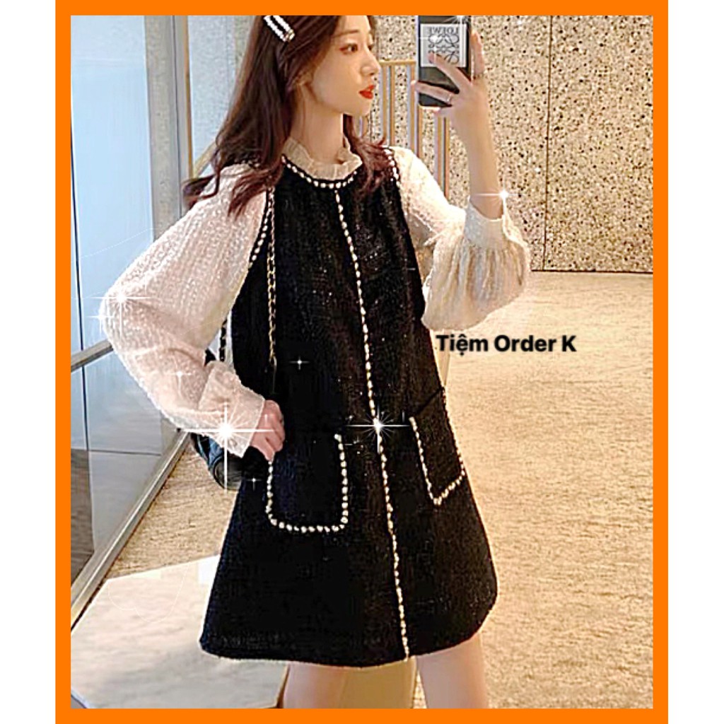 ♥️Đầm,Váy Dạ Tay Voan UlzzangFzsize